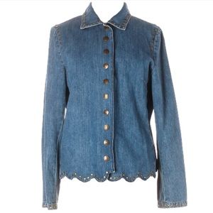 MONTANACO Embellished 100% Cotton Denim Jacket